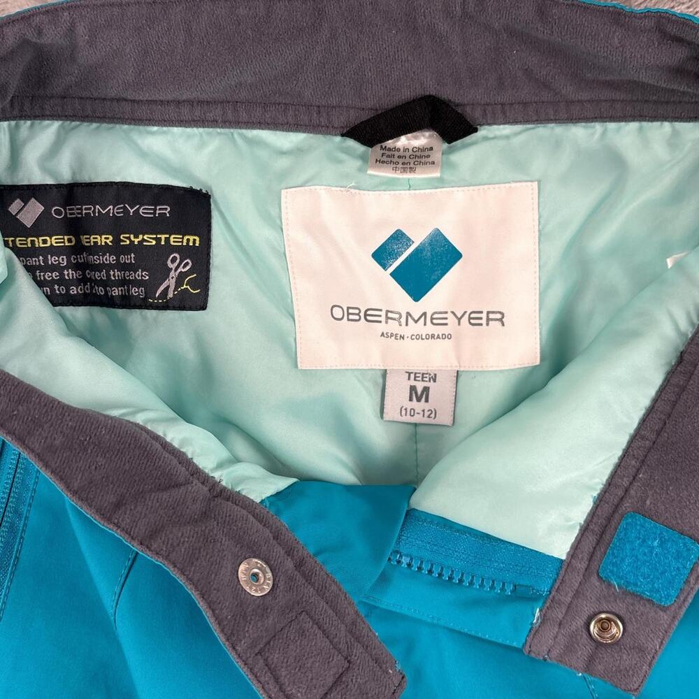 Obermeyer Teen Aqua Ski/Snowboard Pants Size M - Picture 3 of 8